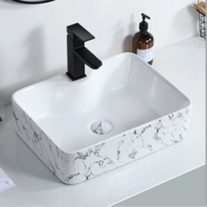 CHẬU LAVABO ĐẶT BÀN VUÔNG SD-5009 Q-SADO