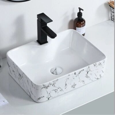 CHẬU LAVABO ĐẶT BÀN VUÔNG SD-5009 Q-SADO
