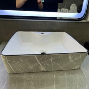 LAVABO SỨ VÂN ĐÁ SD-L5030 Q-SADO