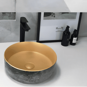 LAVABO SỨ TRẮNG XÁM ĐEN SD-L5081 Q-SADO