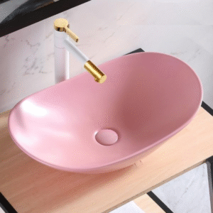 LAVABO SỨ HỒNG SD-L042 Q-SADO