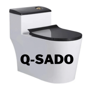 Bồn cầu 1 khối nắp đen nút lệch Q-SADO SD-C013