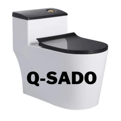 Bồn cầu 1 khối nắp đen nút lệch Q-SADO SD-C013