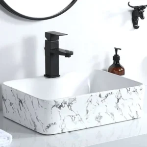 LAVABO SỨ TRẮNG VÂN MÂY SD-L5029 Q-SADO