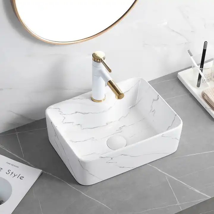 LAVABO SỨ TRẮNG VUÔNG SD-L5107 Q-SADO