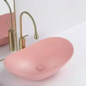 LAVABO SỨ HỒNG SD-L5076 Q-SADO