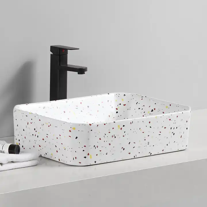 LAVABO SỨ TRẮNG CHẤM BI SD-5122 Q-SADO