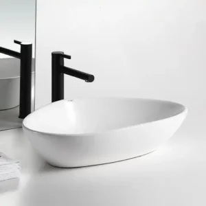 CHẬU LAVABO ĐẶT BÀN SỨ TRẮNG SD-L006 Q-SADO
