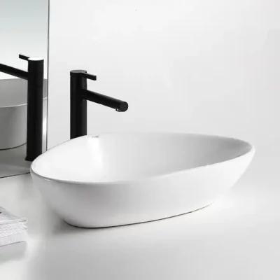 CHẬU LAVABO ĐẶT BÀN SỨ TRẮNG SD-L006 Q-SADO