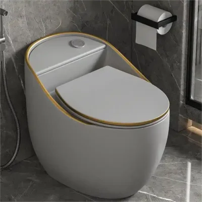 BỒN CẦU 1 KHỐI XÁM VIỀN VÀNG SD-C9217 Q-SADO