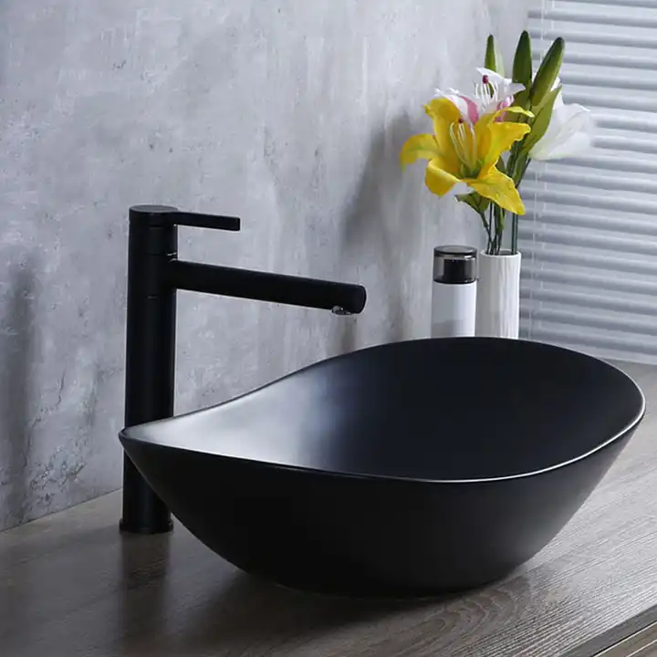 LAVABO SỨ ĐEN SD-L5096 Q-SADO