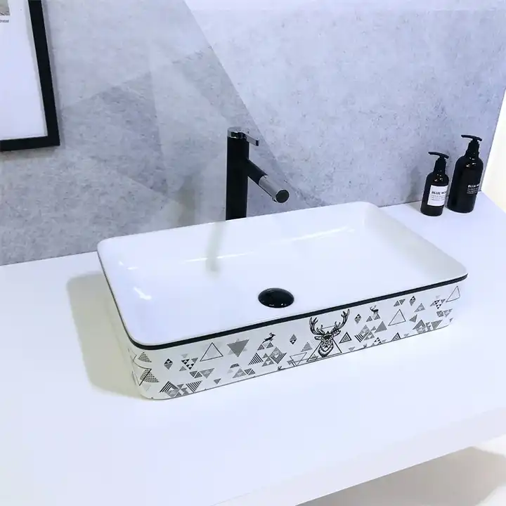LAVABO SỨ TRẮNG VUÔNG SD-L5106 Q-SADO