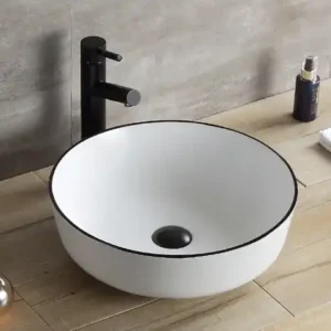 CHẬU LAVABO ĐẶT BÀN TRÒN SỨ TRẮNG SD-L029 Q-SADO