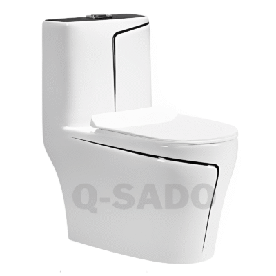 Bồn cầu 1 khối viền đen cổ điển Q-SADO SD-C030