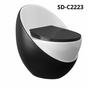 BỒN CẦU TRỨNG 1 KHỐI ĐEN TRẮNG Q-SADO SD-C2223
