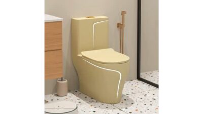 BỒN CẦU 1 KHỐI VÀNG VIỀN CHỈ TRẮNG SD-C9287