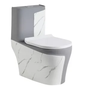 Bồn Cầu 1 Khối Trắng Xám Vân Mây SD-C9228