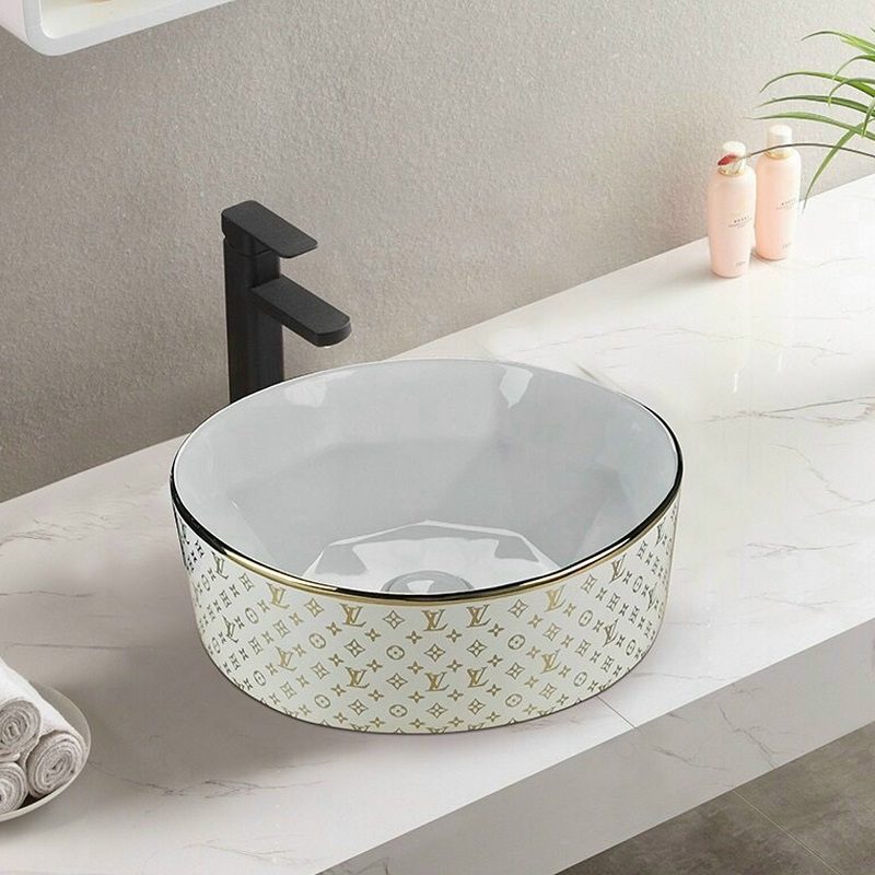 LAVABO SỨ TRẮNG TRÒN SD-L5112 Q-SADO