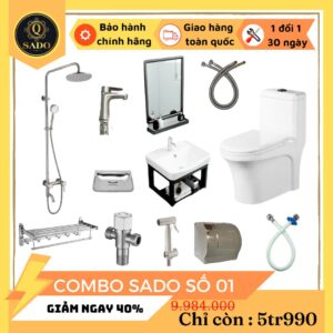 Combo Trọn Bộ Thiết Bị Phòng Tắm 12 Món Tiết Kiệm Q-SADO 1