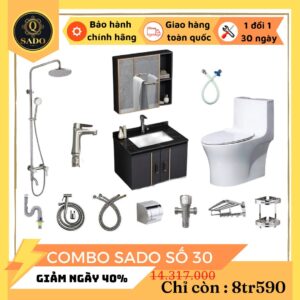 Combo Trọn Bộ Thiết Bị Phòng Tắm 12 Món Tiết Kiệm Q-SADO 30