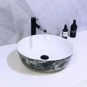 LAVABO SỨ TRẮNG VÂN MÂY SD-L5023 Q-SADO