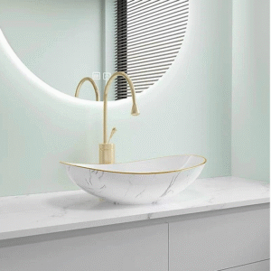 LAVABO SỨ VÂN ĐÁ SD-L039 Q-SADO